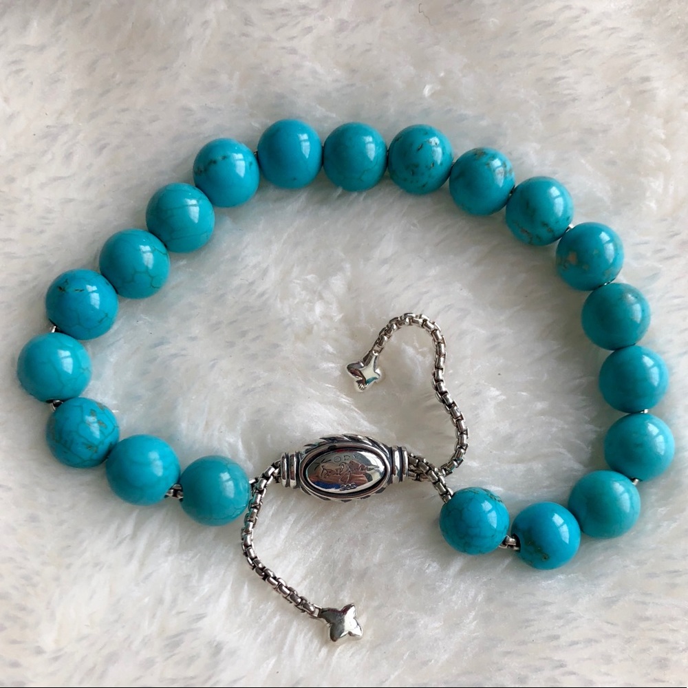 David Yurman Turquoise Spiritual Bead Bracelet